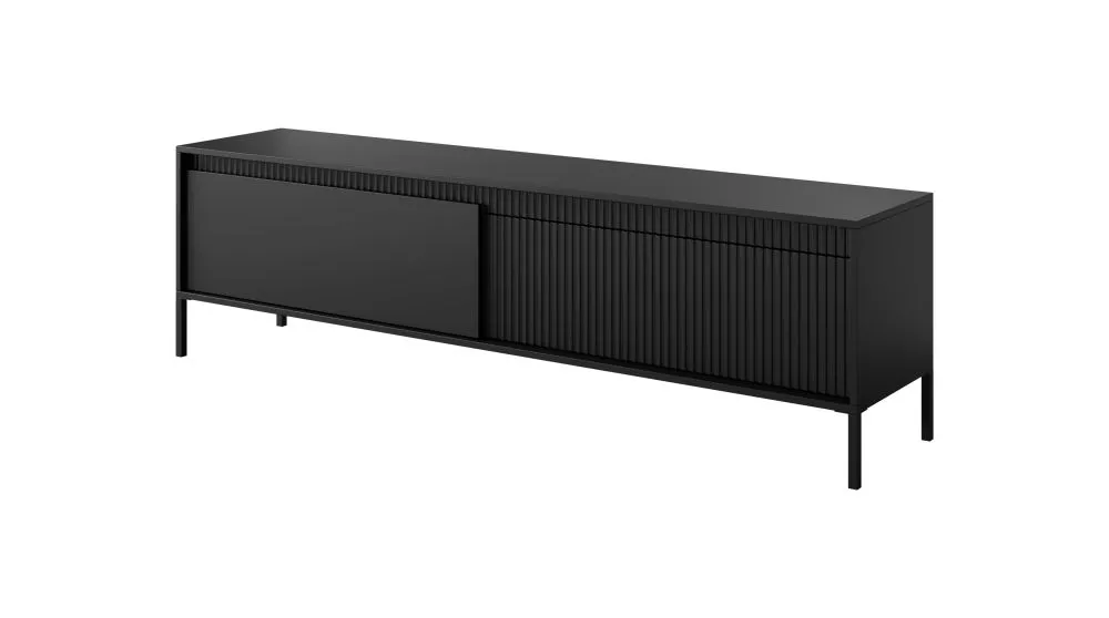 TV tumba Senso E · Melns · 187.1 × 39.5 × 53.4 cm