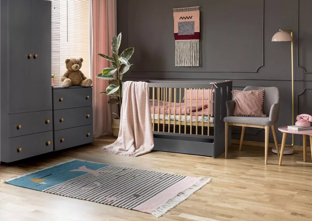 Bērnu gulta Pauline Premium 60x120 ar stelāžu Guļamvietas platums: 60 cm, Guļamvietas garums: 120 cm, · 66 × 124 × 85 cm