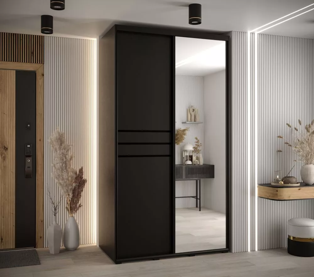 Skapis Cannes 11 · Melns · 140 × 60 × 205.2 cm