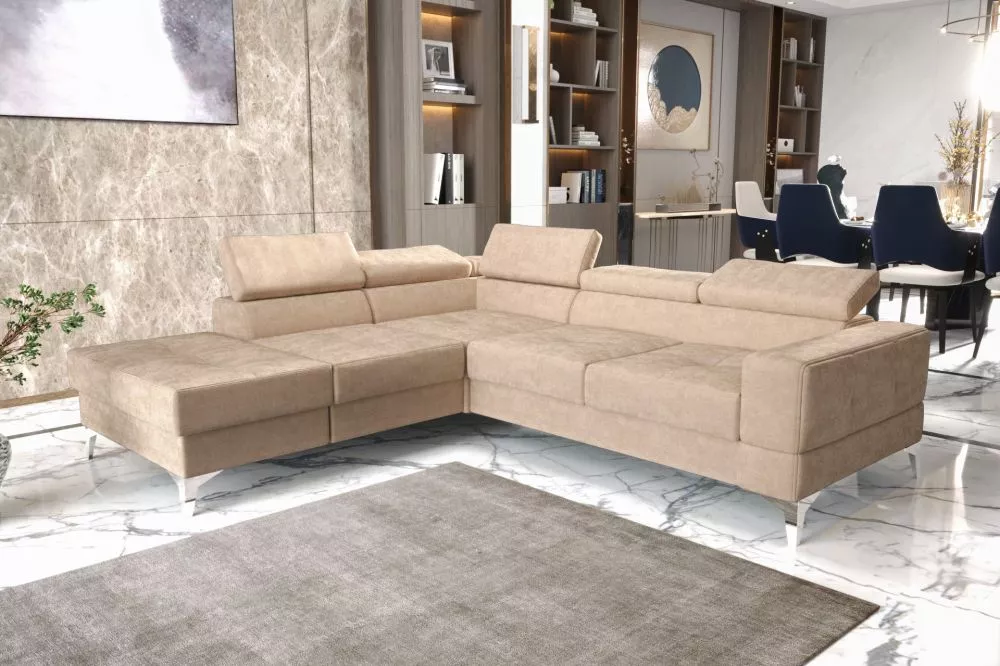 Dīvāns Toscania 2 standard · Bēšs · 222 × 250 × 78 cm