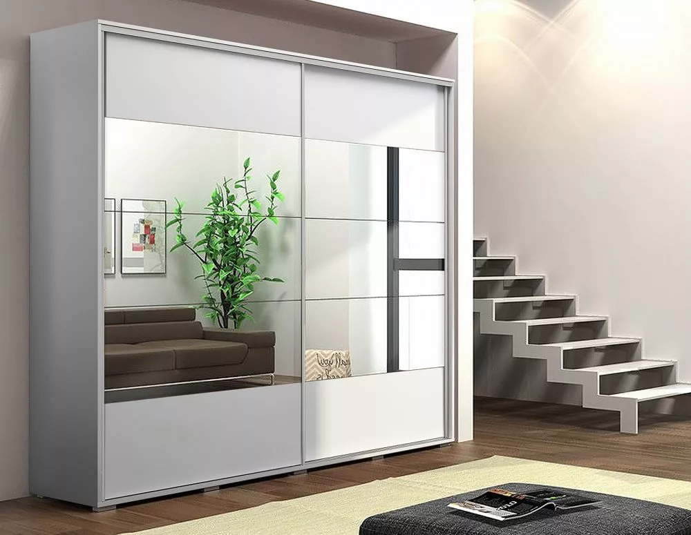 Skapis Modern A17 · Balts · 100 × 62 × 215 cm
