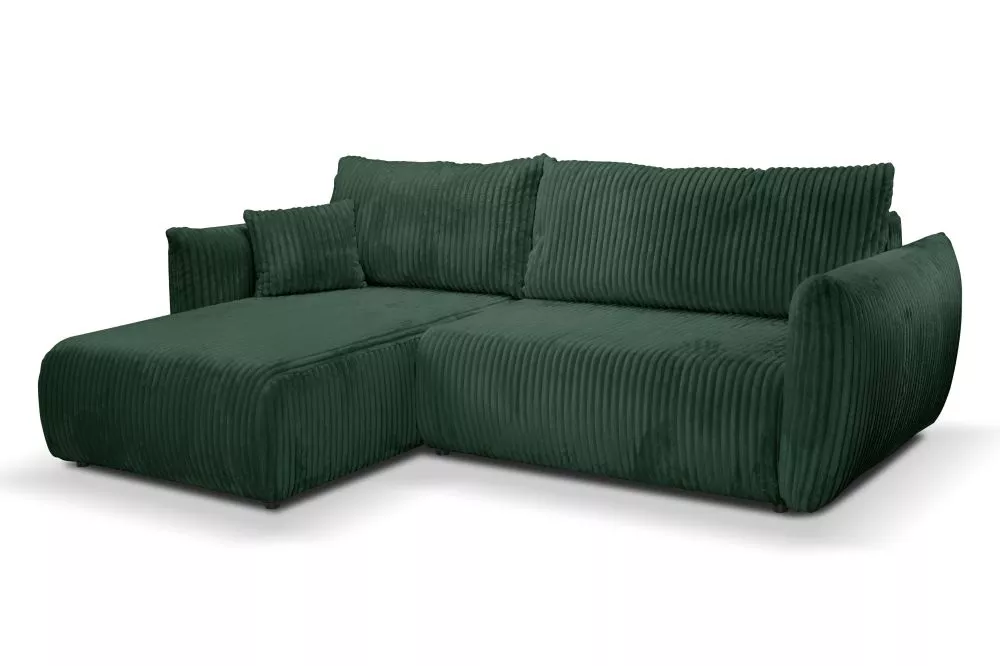 Dīvāns Allora standard · Tumši zaļš · 177 × 257 × 88 cm