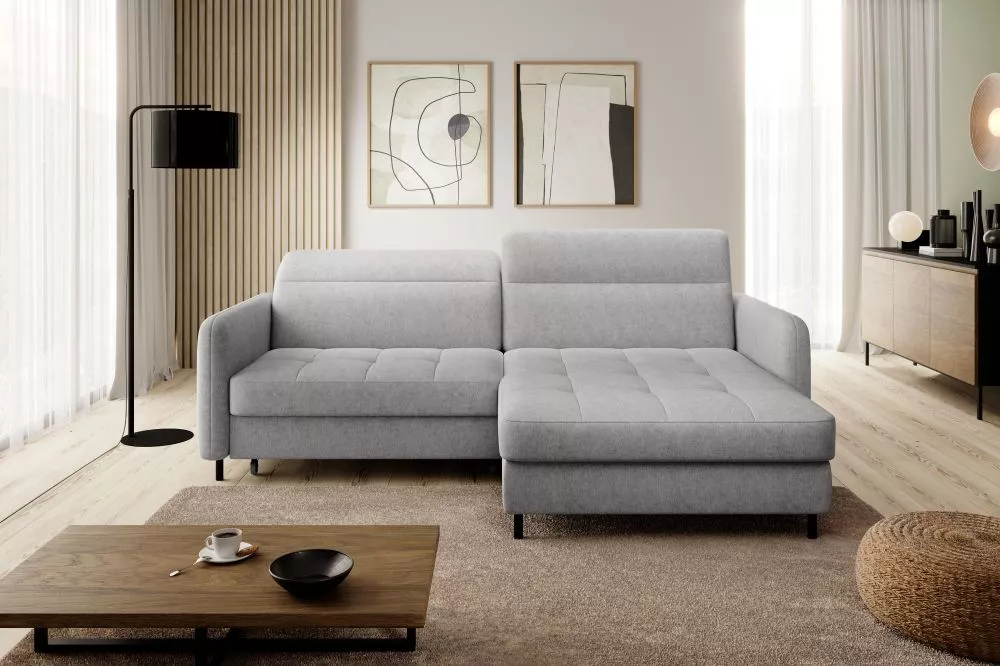 Dīvāns Gomsi Premium Standard · Gaiši pelēks · 165 × 228 × 92 cm