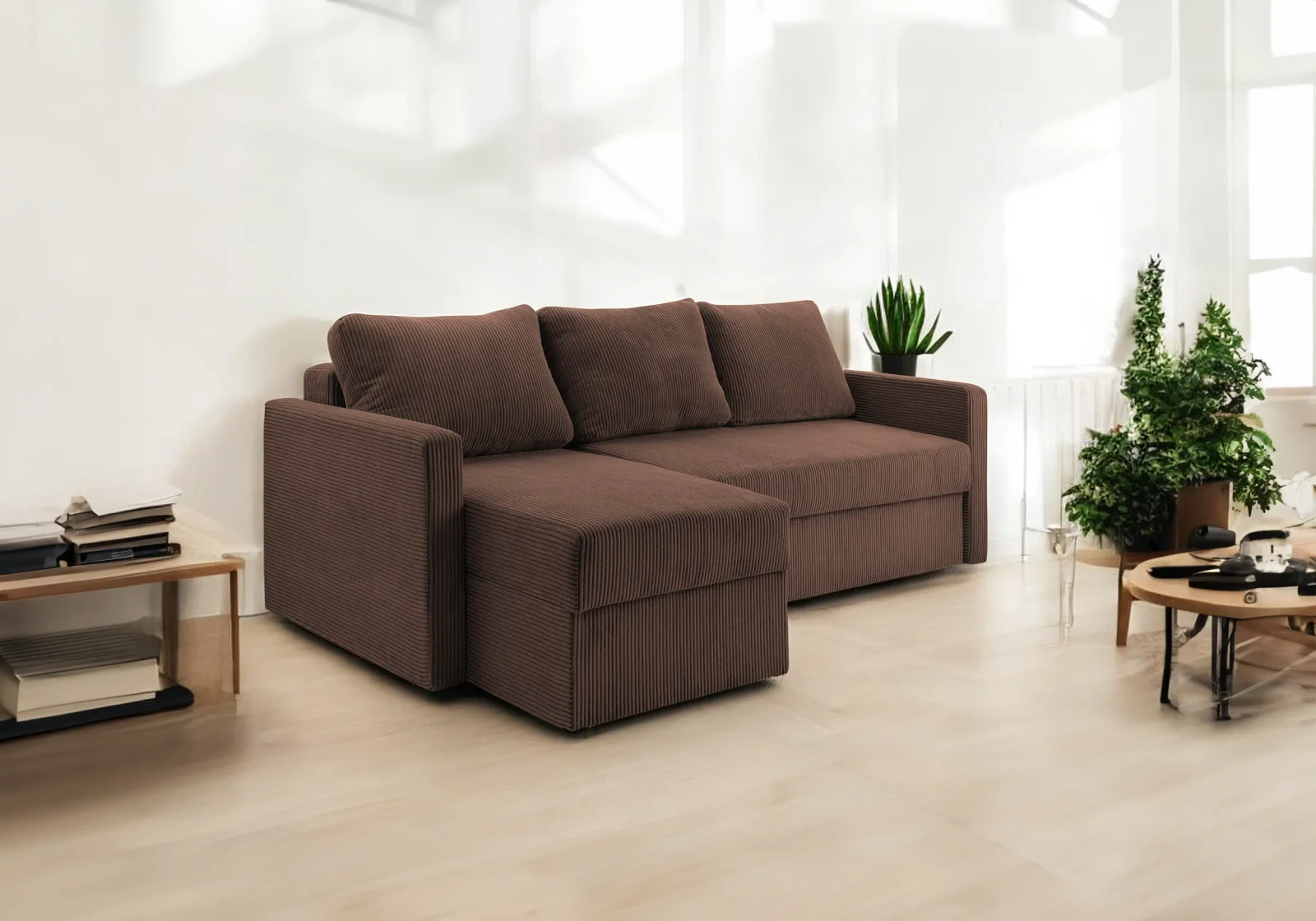 Dīvāns Lupo Corner Standard · Brūns · 143 × 228 × 90 cm