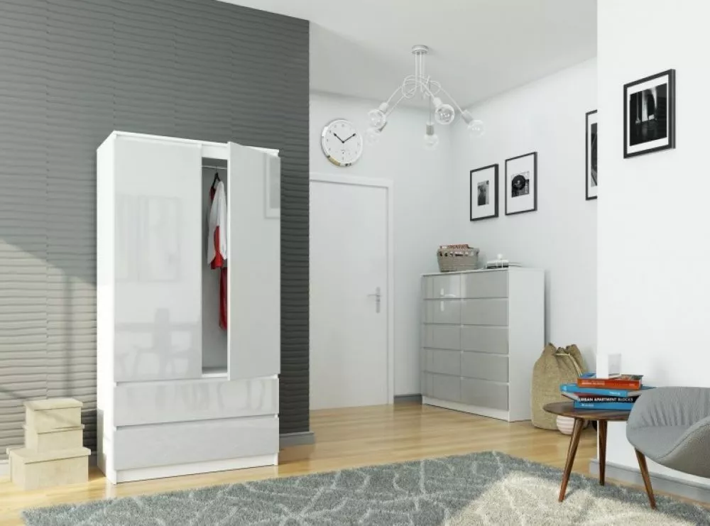 Skapis S902D2SZ Gloss · 90 × 51 × 180 cm