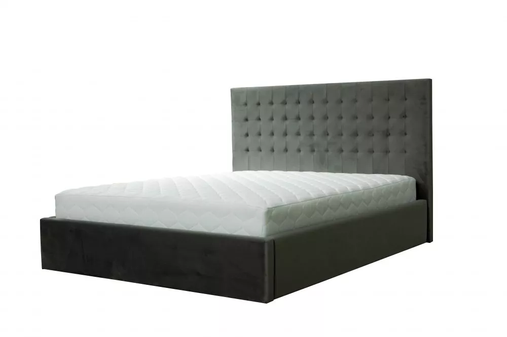 Gulta Giacinto standard ar stelāžu Guļamvietas platums: 140 cm, Guļamvietas garums: 200 cm, stelāžas tips: koka, · Pelēk