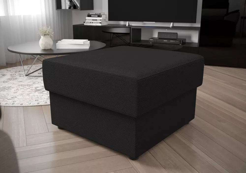 Pufs Rebi P Standard Auduma numurs: Rainbow 27, · Tumši pelēks · 70 × 36 × 70 cm