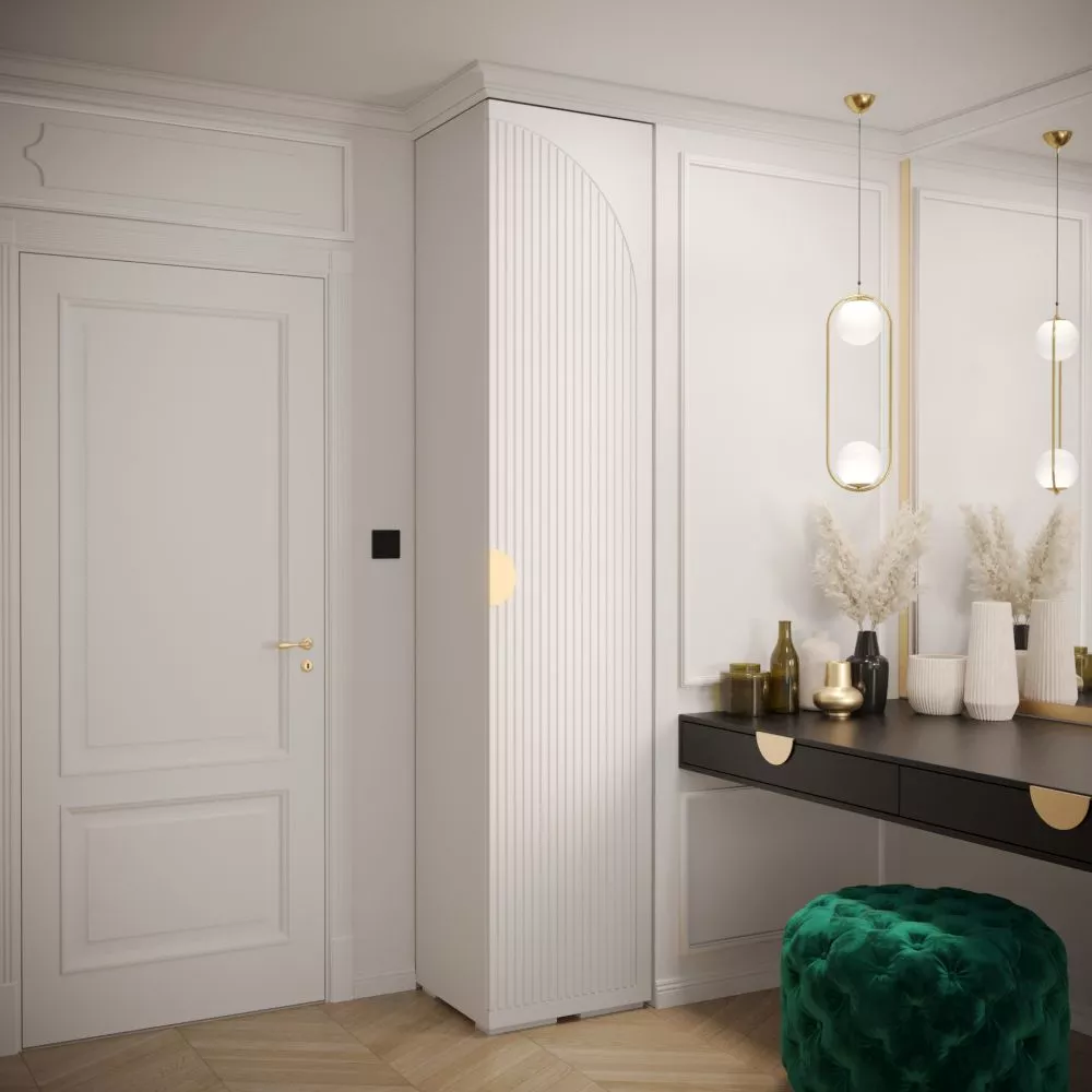 Skapis Manhattan Ryfel 1 · Balts · 50 × 47 × 236.7 cm