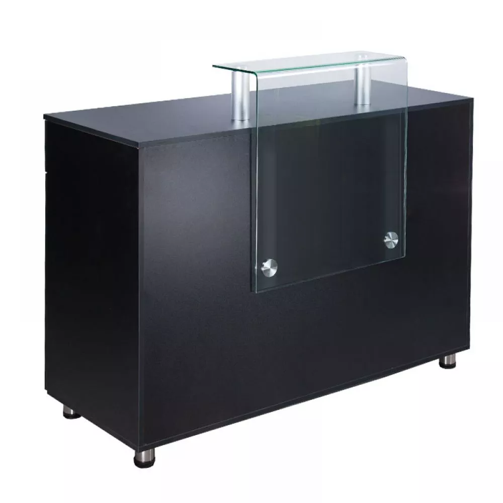 Recepcijas lete BD-3307 · Melna · 102 × 120 × 48 cm