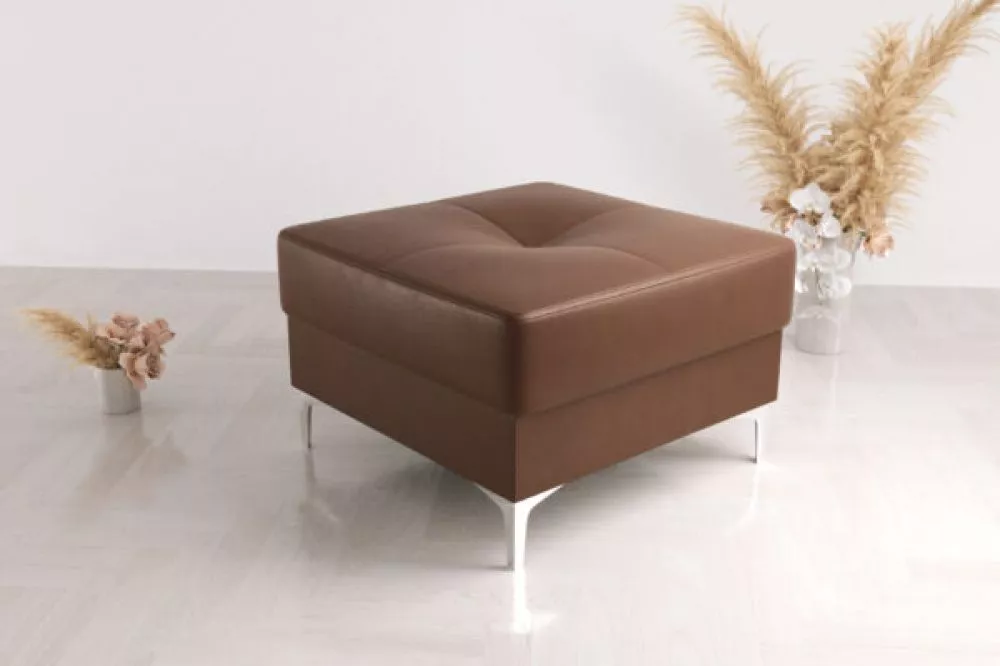 Pufs Orion Square P Standard Auduma numurs: Madryt 924, · Tumši brūns · 55 × 49 × 55 cm