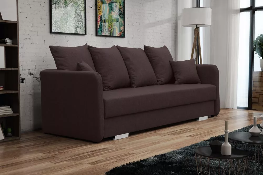 Dīvāns Ivet Standard · Tumši brūns · 103 × 220 × 90 cm