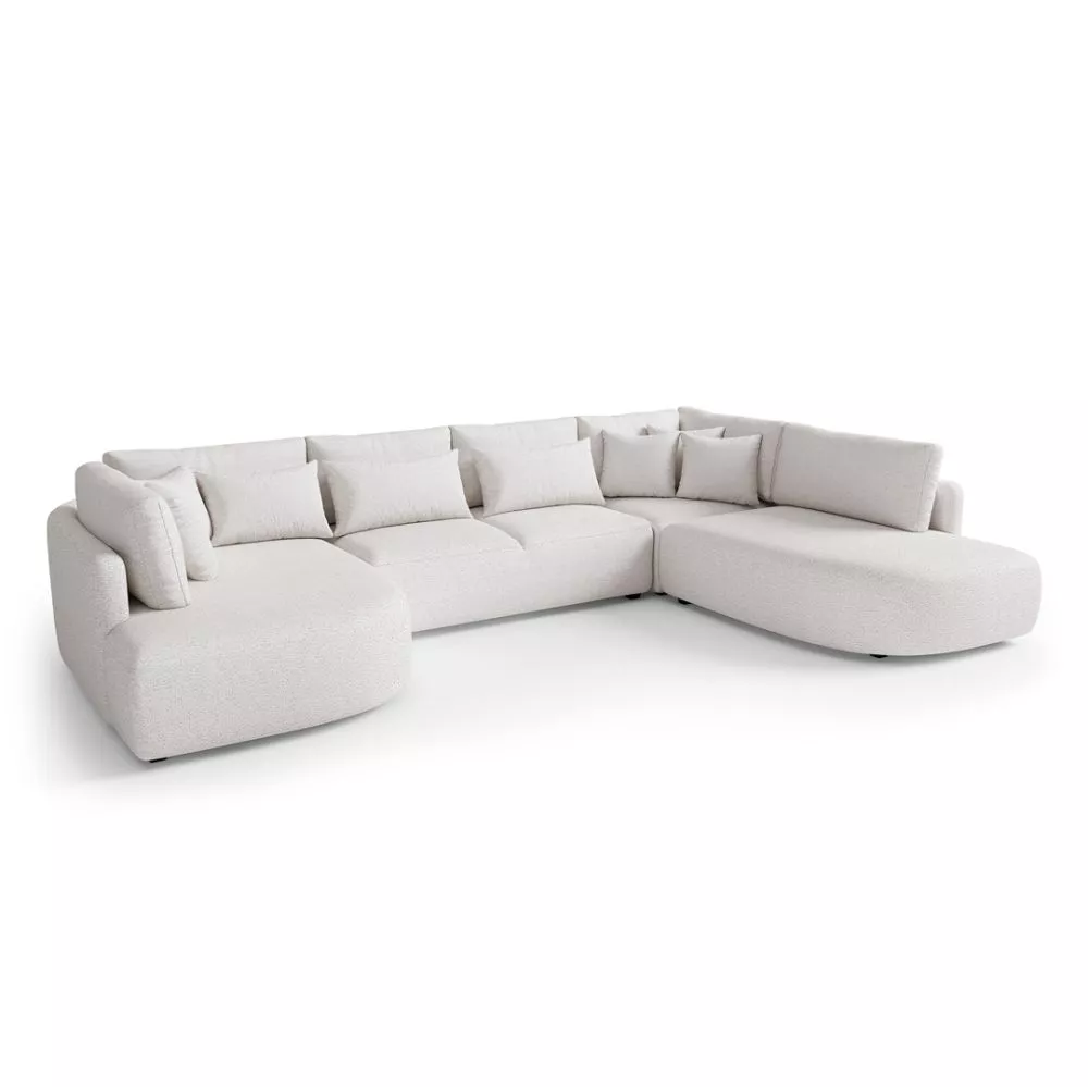 Dīvāns Jacobs U Standard · Krēma · 245 × 380 × 85 cm