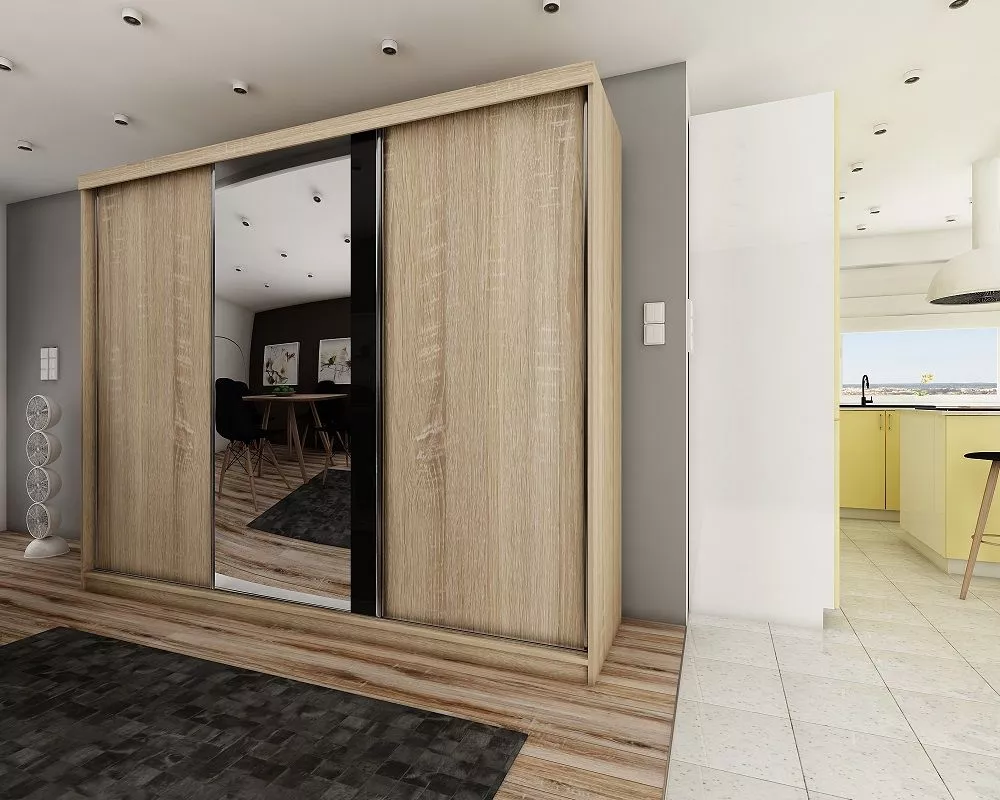 Skapis Top 31 ar LED · Ozols sonoma · 250 × 62 × 200 cm