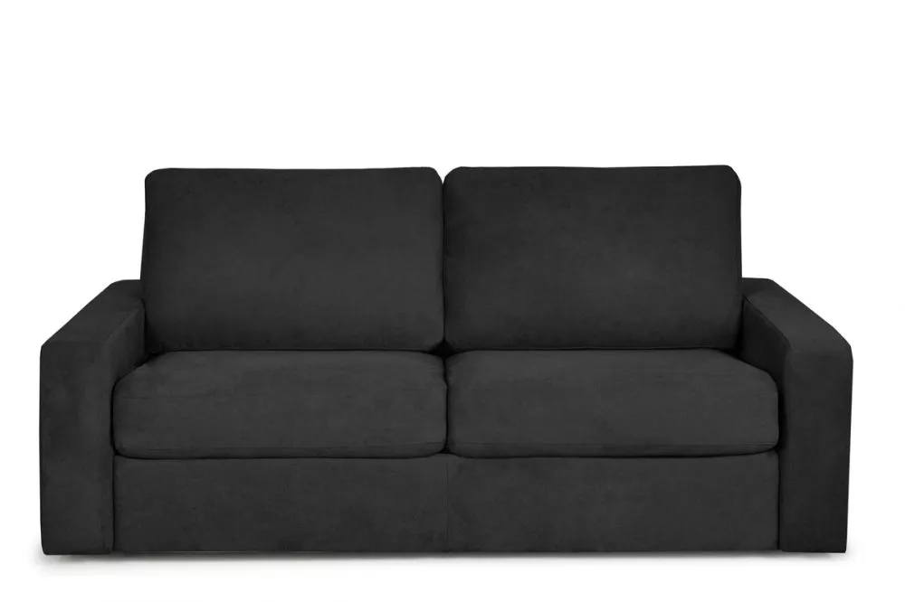 Dīvāns Mento 3S Standard · Melns · 100 × 195 × 90 cm