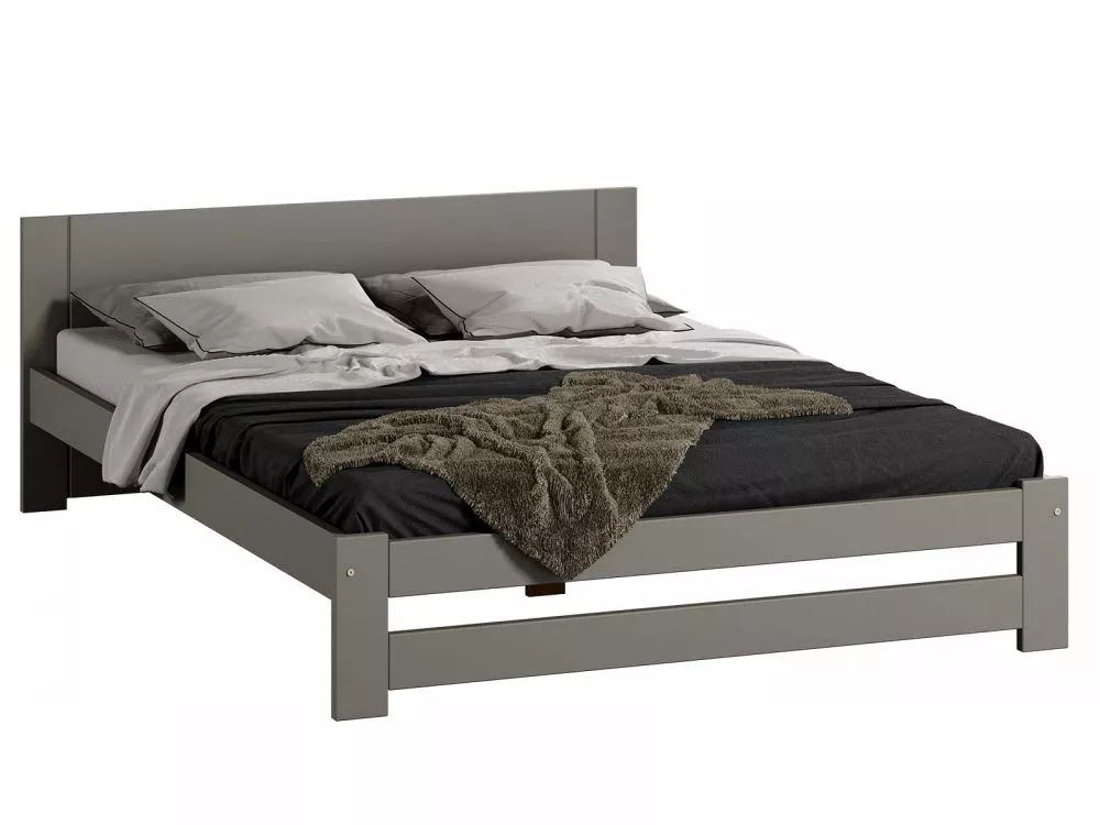 Gulta DMD-13 Magnat ar stelāžu Guļamvietas platums: 140 cm, Guļamvietas garums: 200 cm, · Pelēks · 148 × 206 × 65 cm