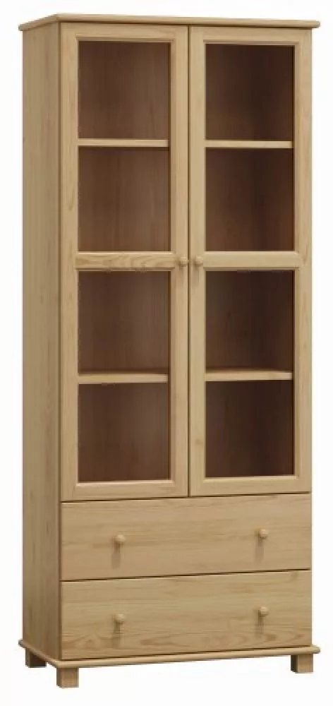 Grāmatu skapis Wit 2 · Priede · 80 × 42 × 190 cm