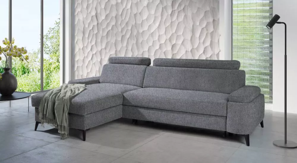 Dīvāns Moena Standard · Pelēks · 166 × 259 × 83 cm