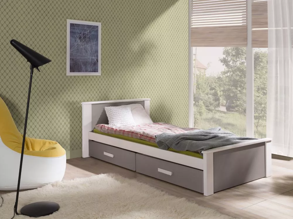 Bērnu gulta Aldo 80x180 ar stelāžu Guļamvietas platums: 80 cm, Guļamvietas garums: 180 cm, · 99 × 210 × 72 cm