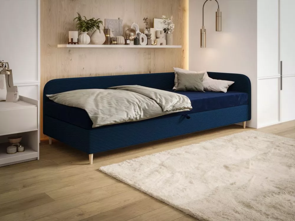 Gulta Miko Comfort Standard Guļamvietas platums: 100 cm, Guļamvietas garums: 200 cm, · Zils · 105 × 203 × 75 cm
