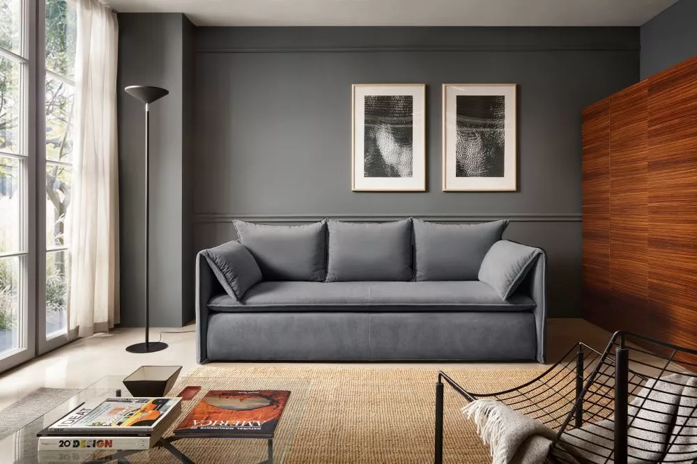 Dīvāns Gold Sofa standard · Antracīts · 105 × 218 × 89 cm