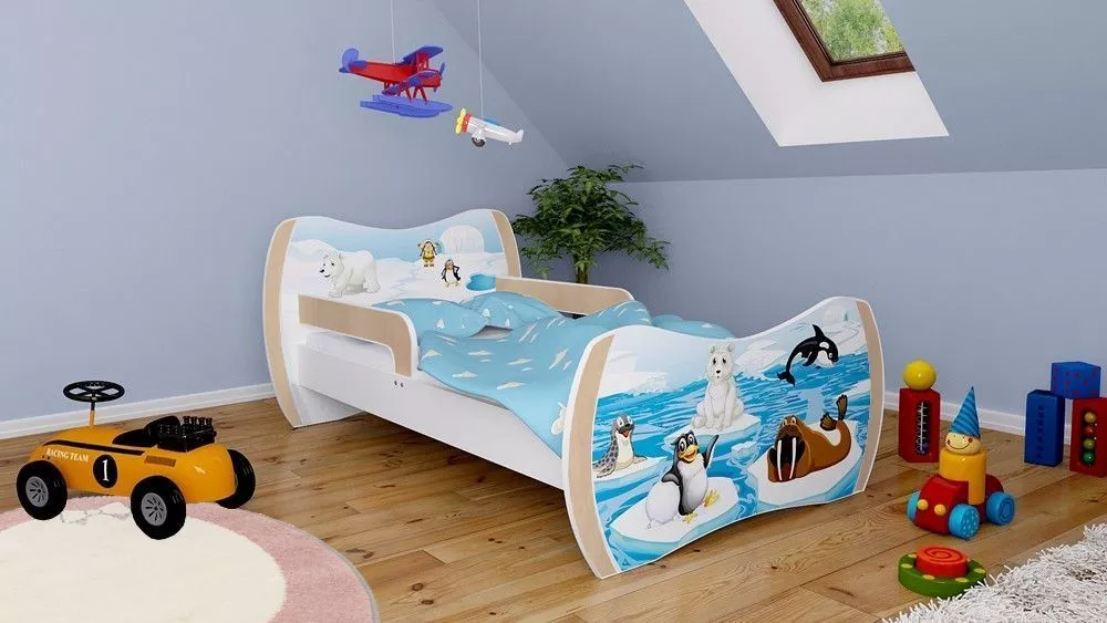 Bērnu gulta Dream L05 180x90 DM31 ar stelāžu Guļamvietas platums: 90 cm, Guļamvietas garums: 180 cm, · 114 × 184 × 71 cm