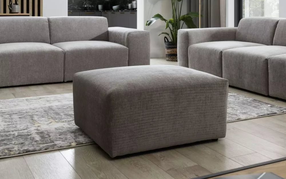 Pufs Zeus P standard Auduma numurs: Megan 365, · Tumši pelēks · 80 × 41 × 80 cm