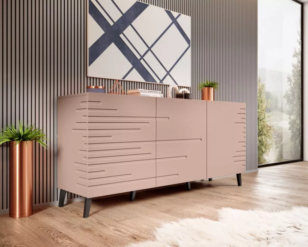 Kumode Nova 3D · Rozā · 155 × 40 × 75 cm