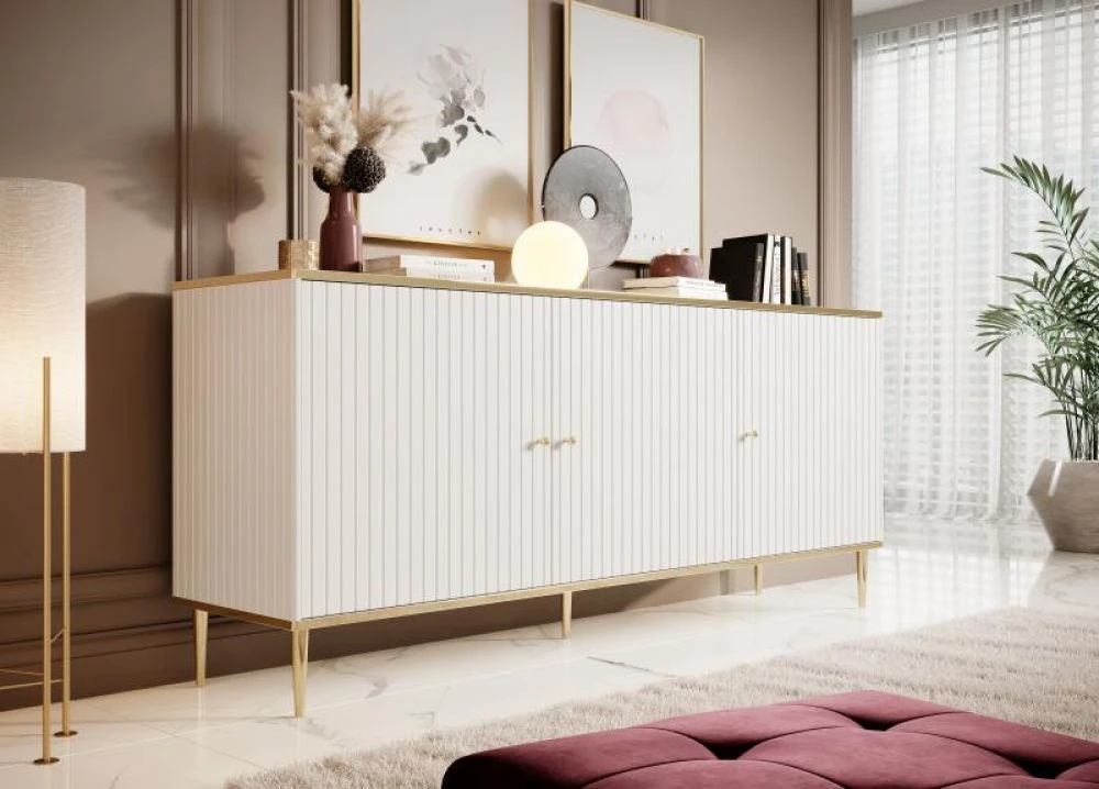 Kumode Glamour K180 · Balts · 180 × 40 × 75.5 cm