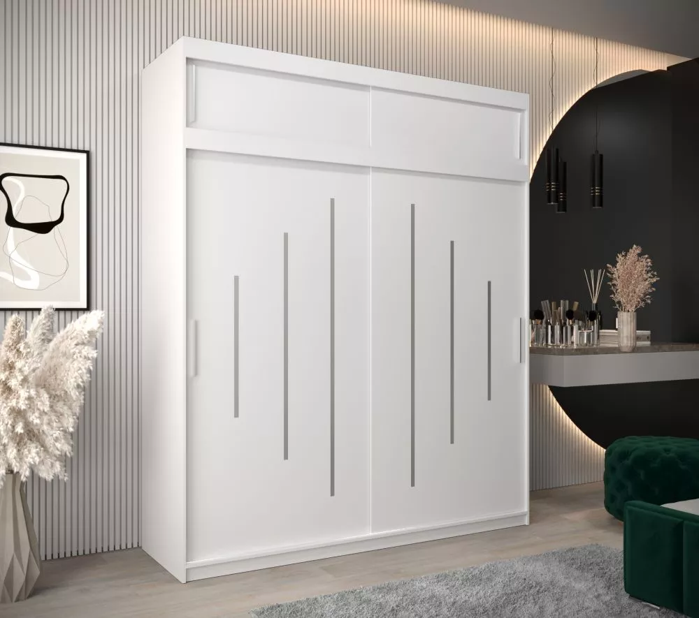 Skapis York Premium · Balts · 200 × 62 × 240 cm