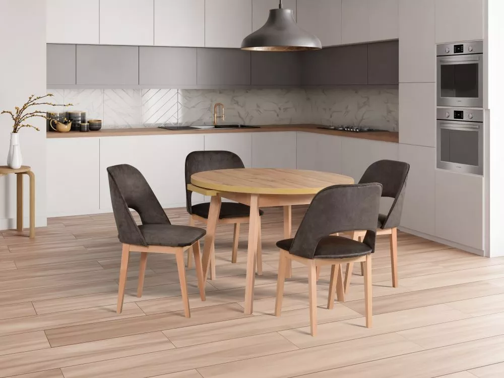 Komplekts Oslo 3 L, Monti 2 Personu skaits: 4, Korpusa krāsa: ozols grandson, Elementu krāsa: ozols artisan, · 100 cm