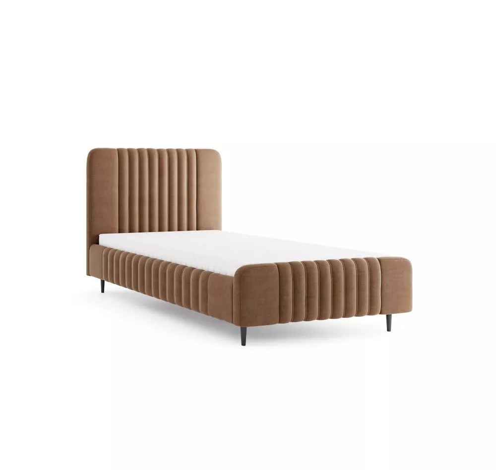 Gulta Aurena AU11 ar stelāžām Guļamvietas platums: 120 cm, Guļamvietas garums: 200 cm, stelāžas tips: koka, · Brūns · 13