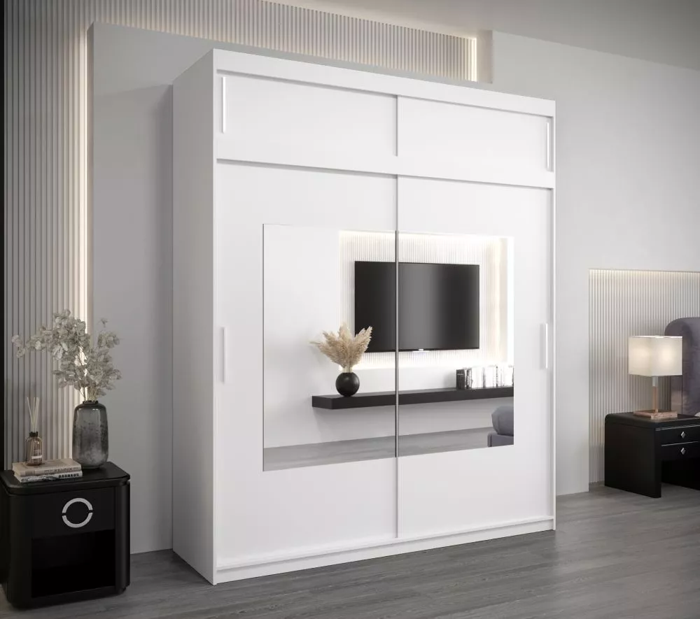 Skapis Torino SZ Premium · Balts · 200 × 62 × 240 cm