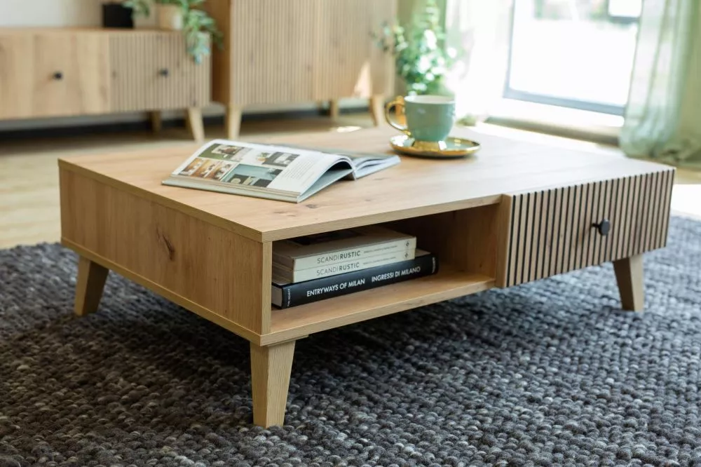 Žurnālgalds Berlin L2S Korpusa krāsa: ozols artisan, · 102 × 67 × 32 cm