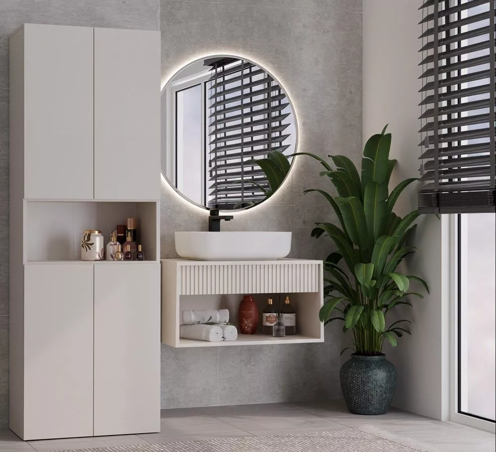 Vannas istabas skapītis Nel DK 1K · Kašmira · 60 × 174 × 30 cm