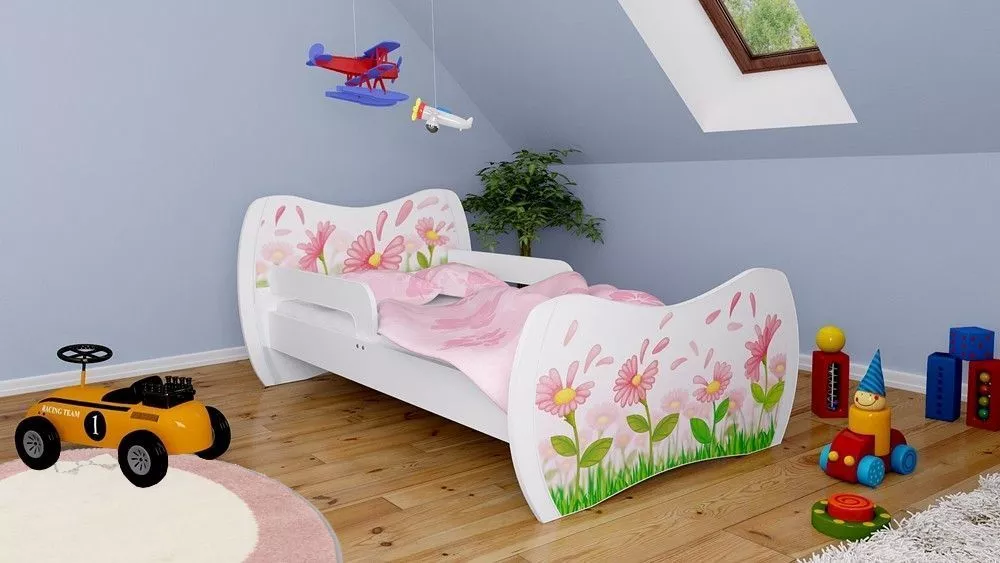 Bērnu gulta Dream L01 140x70 DM16 ar stelāžu Guļamvietas platums: 70 cm, Guļamvietas garums: 140 cm, · 94 × 144 × 71 cm