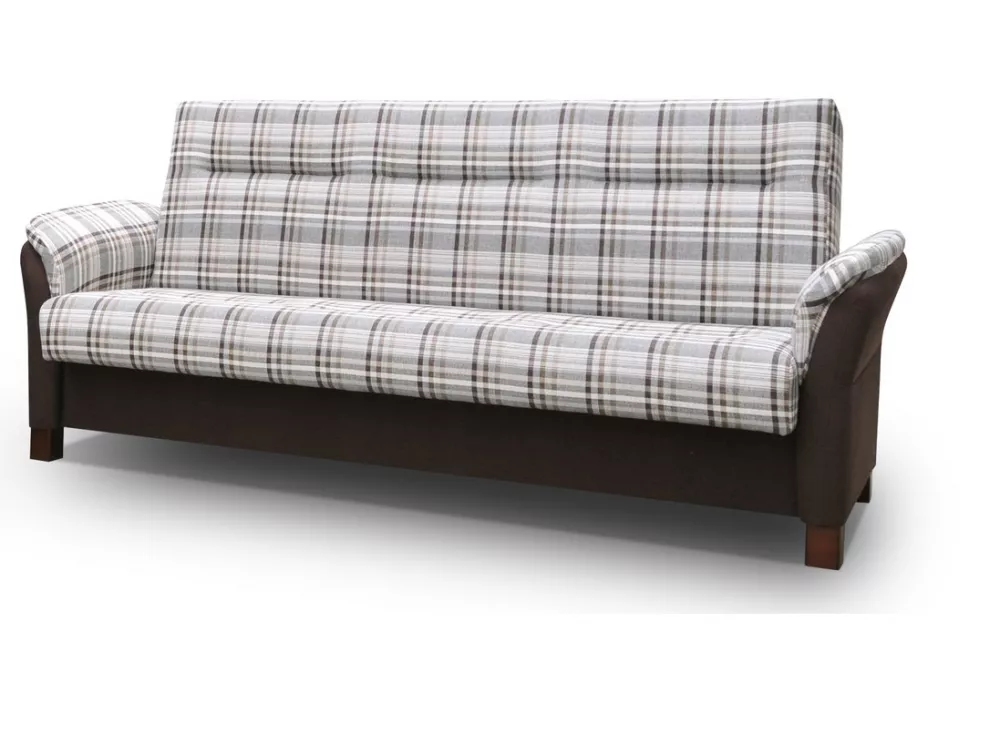 Dīvāns Avanti 2 3S Standard · Pelēks + brūns · 86 × 226 × 100 cm