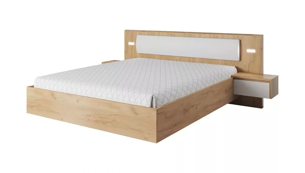 Gulta Xelo G ar stelāžu Guļamvietas platums: 160 cm, Korpusa krāsa: ozols kraft zelts, Guļamvietas garums: 200 cm, · 208