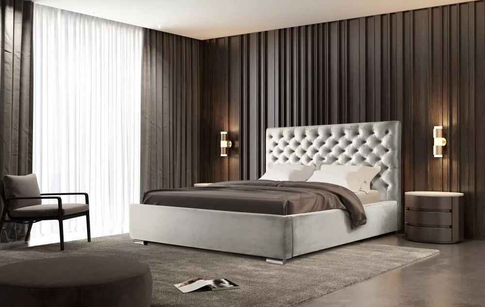 Gulta Chester Standard ar stelāžu Guļamvietas platums: 140 cm, Guļamvietas garums: 200 cm, stelāžas tips: koka, · Gaiši 