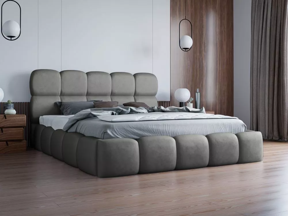 Gulta Noe Standard ar stelāžu Guļamvietas platums: 120 cm, Guļamvietas garums: 200 cm, stelāžas tips: koka, · Pelēks · 1