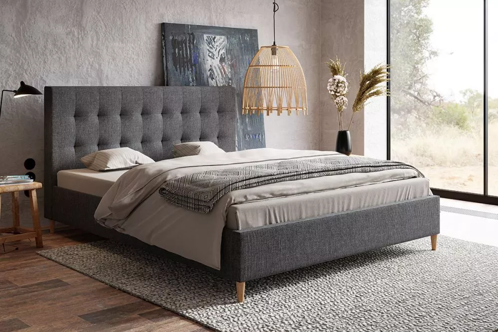 Gulta Lux 4 standard ar stelāžu Guļamvietas platums: 160 cm, Guļamvietas garums: 200 cm, stelāžas tips: koka, · Tumši pe