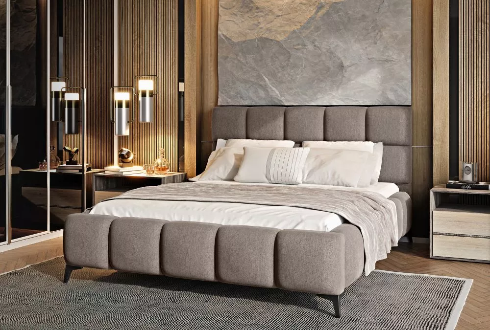 Gulta Mist Standard ar stelāžu Guļamvietas platums: 180 cm, Guļamvietas garums: 200 cm, stelāžas tips: metāla, · Kapučin