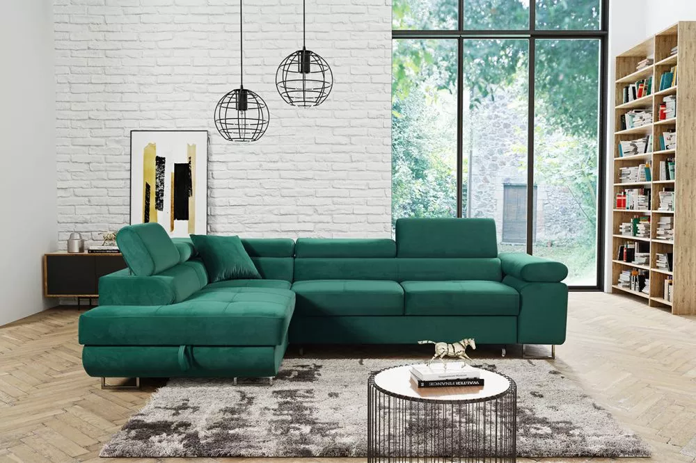 Dīvāns Antos Premium standard · Zaļš · 202 × 273 × 90 cm