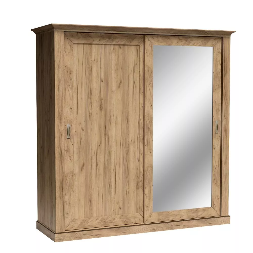 Skapis Antica 211 · Ozols craft zelts · 211 × 68 × 220 cm