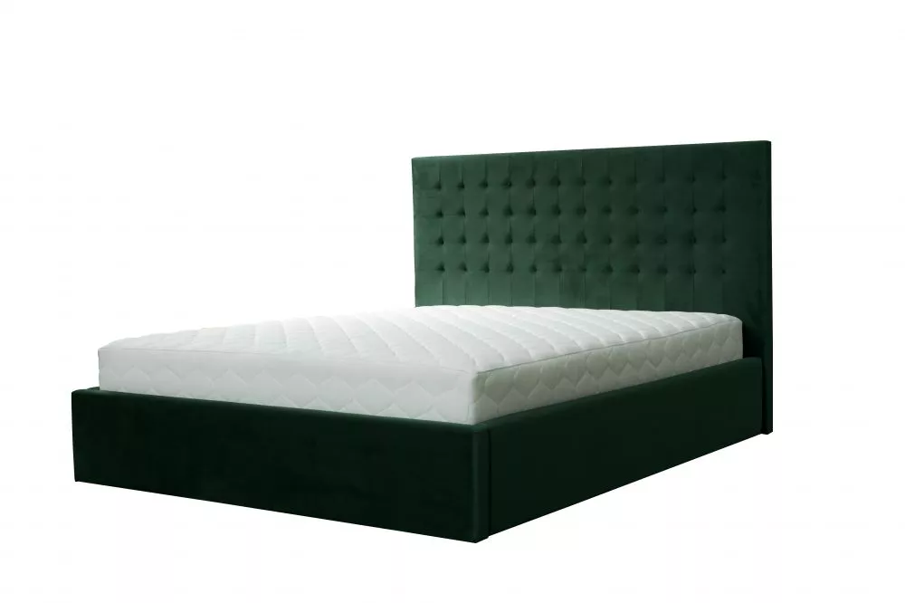 Gulta Giacinto standard ar stelāžu Guļamvietas platums: 140 cm, Guļamvietas garums: 200 cm, stelāžas tips: koka, · Zaļš 