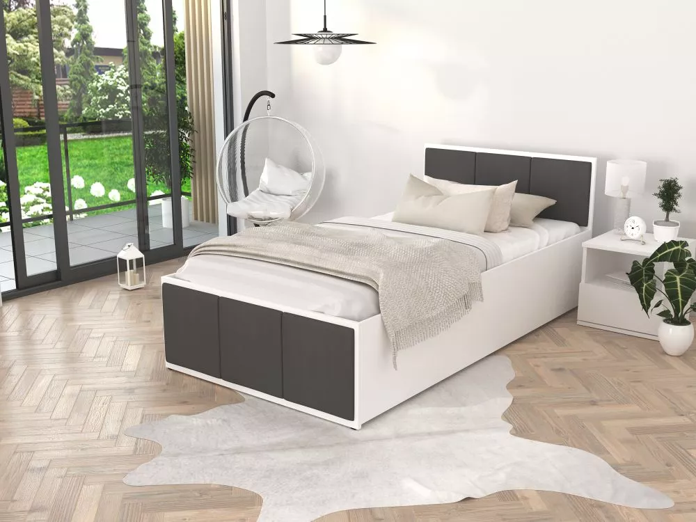 Gulta Panama T White ar stelāžu Guļamvietas platums: 120 cm, Korpusa krāsa: balts, Guļamvietas garums: 200 cm, stelāžas 