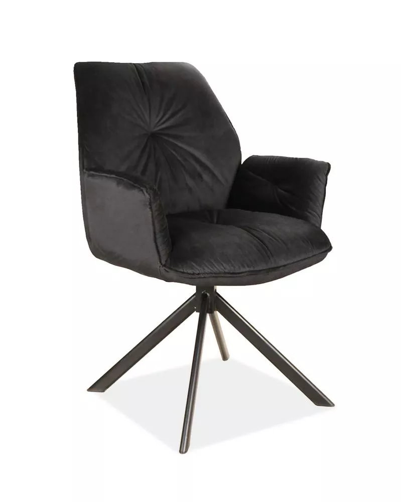 Krēsls Boogie 2 Velvet · Melns · 89 × 60 × 45 cm