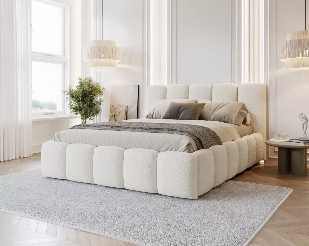 Gulta Daisy Standard ar stelāžām Guļamvietas platums: 140 cm, Guļamvietas garums: 200 cm, stelāžas tips: metāla, · Gaiša