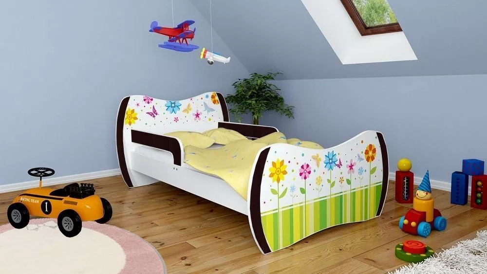 Bērnu gulta Dream L05 180x90 DM09 ar stelāžu Guļamvietas platums: 90 cm, Guļamvietas garums: 180 cm, · 114 × 184 × 71 cm