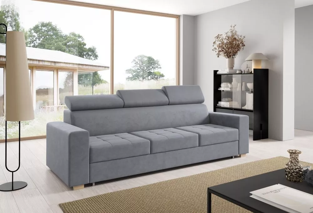 Dīvāns Monsun 3 Sofa standard · Gaiši pelēks · 95 × 242 × 95 cm