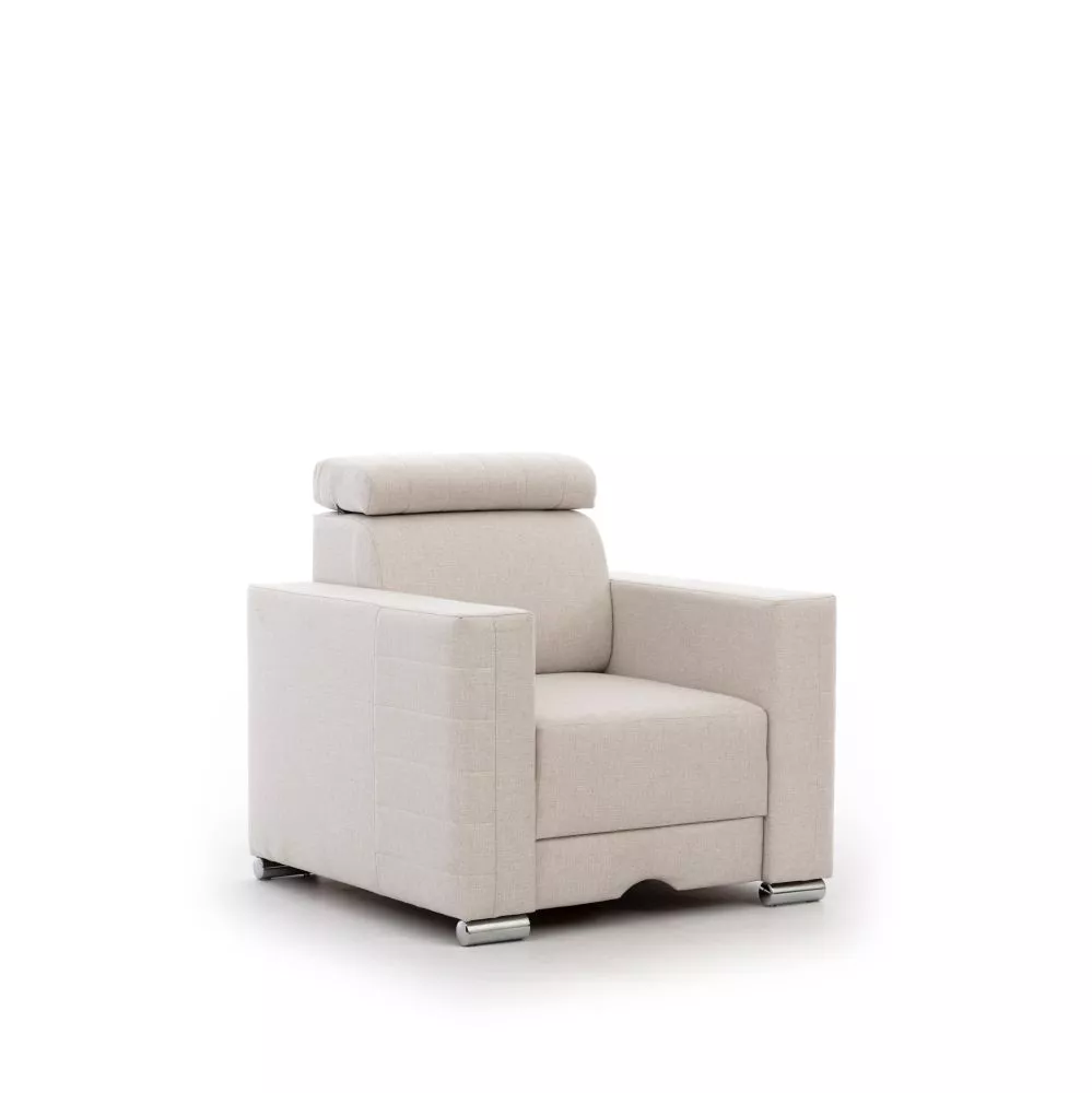 Mīksts krēsls Pesaro 1S Standard Sēdvietas dziļums: 57 cm, · Gaiši bēšs · 94 × 93 × 92 cm